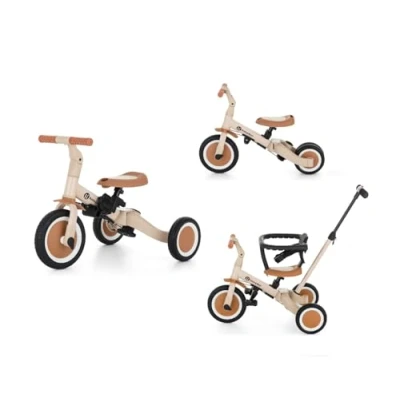 Image de Petite&amp;Mars Turbo 5 en 1 Tricycle Évolutif Vélo Bébé Multifonction Réglable, 1,5 à Ans (Desert Sand)