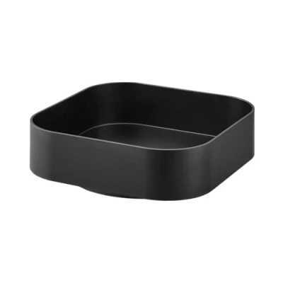 Image de Yamazaki 2199 Tower Plateau de Rangement pivotant, Noir, Résine ABS/Silicone, Minimaliste, 20 x 6.3 c m