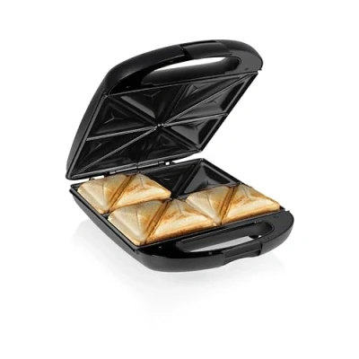 Image de Tristar Sandwich Maker XL 4 sandwiches à la fois Revêtement antiadhésif Protection contre surchauffe Facile utiliser 1500 W SA 3069