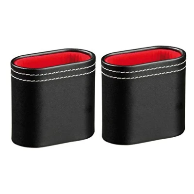 Image de Philos Leatherette Dice shakers Pack of Two Decorative White Stitching and noiseless, Velour Interior Cup Set for Various Board Games Including Backgammon