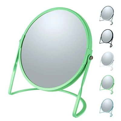 Image de Spirella Miroir de Maquillage à Poser beauté cosmétiques Double Face courtoisie pivotant „Akira“ grossissement x5 Vert Mat