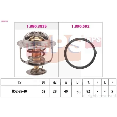 Image de EPS 1.880.383 Thermostat d&#039;eau 82 52 Made in Italy OE Equivalent avec joint d&#039;étanchéite MAZDA: 2 3/5 portes, 5, 3 5 portes