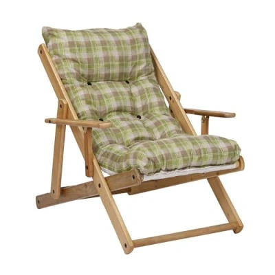 Image de Fauteuil RELAX dans un jardin en bois inclinable à 3 positions position verte