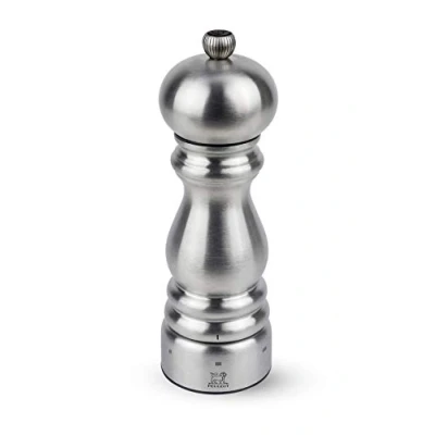 Image de PEUGEOT Moulin à Poivre Paris Chef u&#039;Select 18 cm + Inclus En Inox 6 Réglages de Moutures Prédéfinies Fabrication Française Coloris Inox, Gris