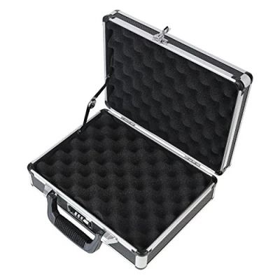 Image de HMF 14401 02 Valise a Pistolet en Aluminium avec Serrure à Combinaison 31 x 26 11 cm Noir