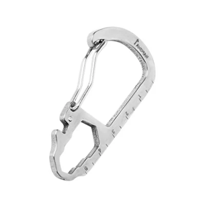 Image de Gazechimp Multifonction Mousqueton en Inox Anneaux Boucle Porte clés avec Echelle pour Sport Plein Air