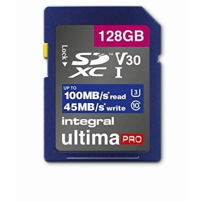 Image de Integral INSDX128G 100V30 128GB SD CARD SDXC UHS 1 U3 CL10 V30 UP TO 100MBS READ 45MBS WRITE 128 Go I Neuf