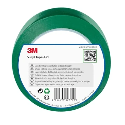 Image de 3M Ruban adhésif vinyle 471 haute performance, vert, 50 mm x 33 m