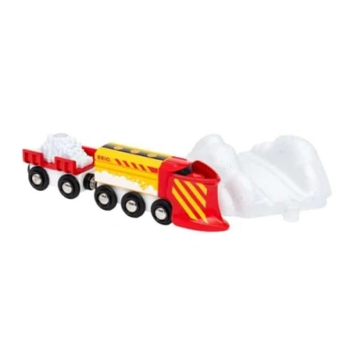 Image de BRIO World 33606 train Chasse neige pour circuit de en bois Système d&#039;attache aimantée Jouet garçons et filles dès 3 ans