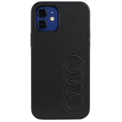 Image de Audi Étui en cuir synthétique pour iPhone 12/12 Pro 6,1&quot; Noir rigide AU TPUPCIP12P TT/D1 BK
