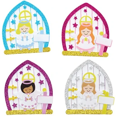 Image de Baker Ross Portes de Fées motif Ange Lot 4, Kit Creatif Enfant (FX276)