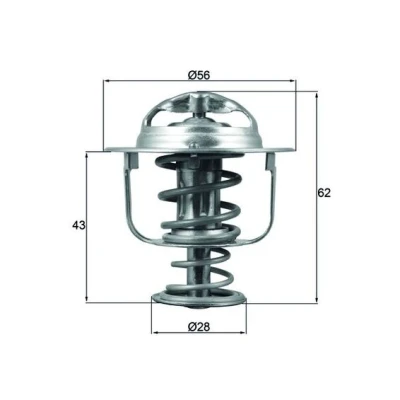 Image de MAHLE ORIGINAL TX 197 71D Thermostat d&#039;eau 71 56 avec joint d&#039;étanchéite RENAULT: MASTER Pro Сamion à Plateau / Сhâssis, 2 Kasten