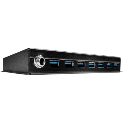 Image de Lindy 43128 hub &amp; concentrateur 5000 Mbit/s Noir Neuf