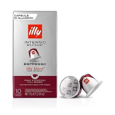 Image de Café illy torréfié INTENSO en capsules Compatibles Nespresso 100% Arabica 10 étuis de (100 capsules)