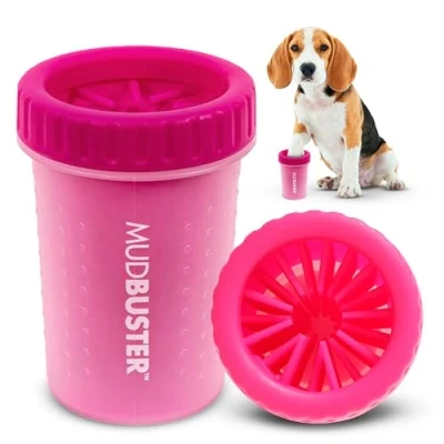 Image de Dexas PW710233 MudBuster Outil Portable de Nettoyage des Pattes Chien Rose Taille M