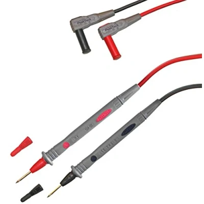 Image de PeakTech 1 paire de cordons souples multimètre 120 cm Kit câbles tests sécurité, 1000 V AC/DC, 10 A, Cat III/IV, pièce,TKS 8