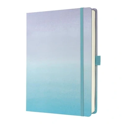 Image de SIGEL JB100 Jolie Carnet de notes, Gradient Sky, pointillés (réglure dot), 120 g/m², 17 x 22 cm, couverture rigide, 200 pages, bleu, violet