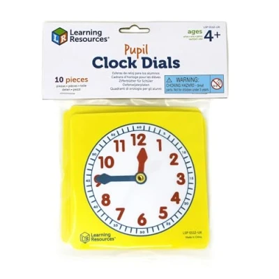 Image de Learning Resources Cadrans d’Horloge pour Les élèves (Jeu de 10), LSP0112 UK, Multi