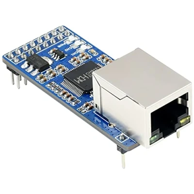 Image de Convertisseur UART vers Ethernet 2 CH TTL RJ45 Port Série Module de Transmission Transparent Compatible avec Raspberry Pi Arduino STM32