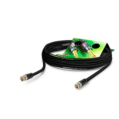 Image de Câble d&#039;été vidéo coaxial avec BNC 75 Ω HD/3G/6G/12G SDI / 4K UHD SC Vector 0.8/3.7 BNC/BNC NBNC75BLP9X Neutrik Noir (2 m) Fabriqué en Allemagne