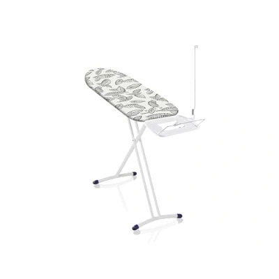 Image de Leifheit table à repasser Air Board Express L Solid MAXX, planche pliante extra large 130 x 45 cm, repassage avec support centrale vapeur, repose fer, guide fil, pour cintres