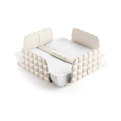 Image de Guzzini Tiffany, Porte Serviettes Carré Horizontal avec Barre d&#039;Arrêt pour Blanc Lait, 20 x h7,3cm 198700156