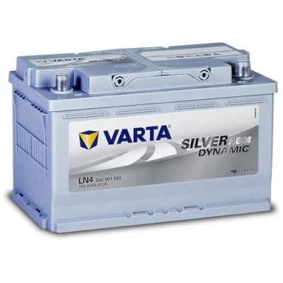 Image de Varta 580901080D852 F21 Silver Dynamic AGM Batterie de voiture 12 V, 80 Ah, 800 A
