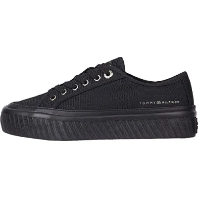 Image de Tommy Hilfiger Platform Baskets basses, Femme, Taille: 36, Black Polyester