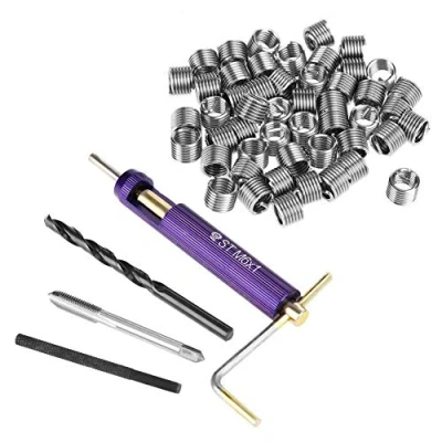 Image de Bobine Hélicoïdale de Kit Réparation Filetage d&#039;Outil Combinaison d&#039;Outils Fil d&#039;Acier Inoxydable 54 PC M6