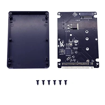 Image de GINTOOYUN M.2 NGFF SATA SSD vers 2.5 &quot;IDE 44pin Converter Card avec Coque, Noir pour Ordinateur Portable ， de Bureau et Plus