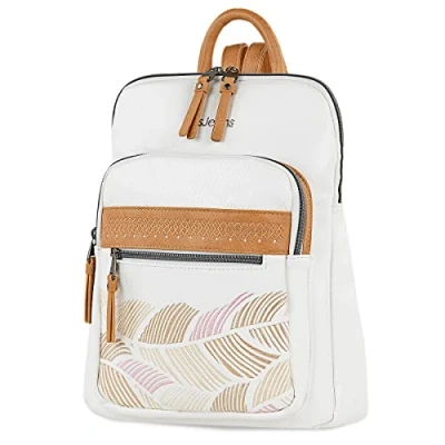 Image de Lois Sac A Dos Femme À Chic, Ados Élégant, Antivol Femme, Cuir PU, Petit SDac 310723, Blanc