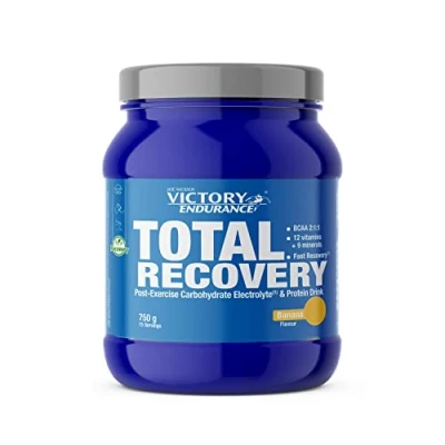 Image de Victory Endurance Total Recovery Optimise la Récupération Post Entraînement Avec Glutamine BCAAs Enrichie en Vitamines et Electrolytes Goût Banane 750g