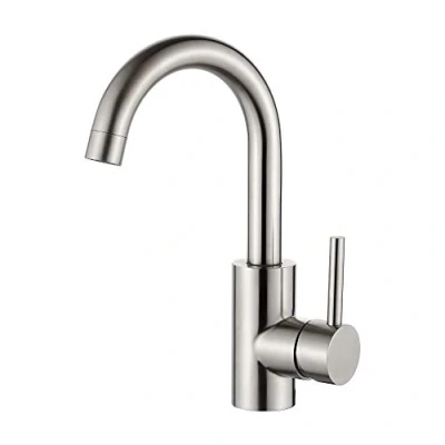 Image de GRIFEMA Robinet Salle Bain, Mitigeur de Lavabo Monocommande, Pivotant à 360 en Laiton, Raccordement Eau Froide/Chaude 50 cm, Facile Assembler, Gris, G1002A