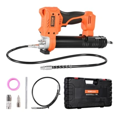 Image de VEVOR Pistolet à Graisse Électrique sans Fil Automatique, 55 MPa, avec Éclairage LED, Tuyau 90 cm, 20 V Batterie Non Incluse, Déclencheur Vitesse Variable, Adapté au Graissage de Véhicules ou Machines