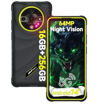 Image de Ulefone Armor X31 Pro 5G Téléphone Portable Incassable, 12Go+256Go/2To, Android 14 6050mAh Smartphone 64MP+25MP Vision Nocturne, 120Hz 6.56&quot; FHD+, Face ID/Dual SIM/GPS/NFC/OTG Vert