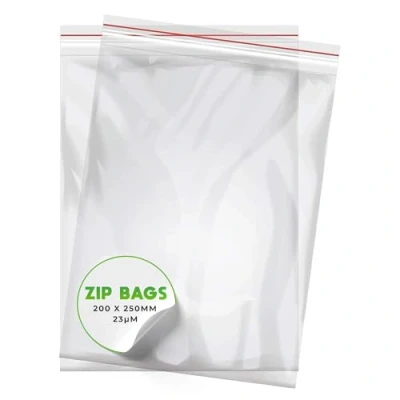 Image de V1 Trade Lot de 100 Sachets zippés 200 x 250 mm Baggys robustes avec fermeture à pression Pour une meilleure organisation en plastique refermables