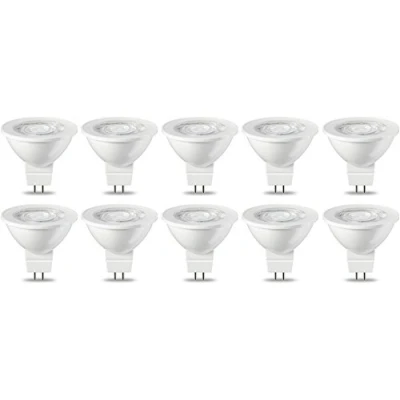 Image de Amazon Basics Lot de 10 ampoules spot LED GU5.3 MR16 4.5 W (équivalent 35 W) Blanc Chaud Intensité non variable