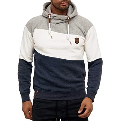 Image de Indicode Sweat à Capuche Pessac pour Homme, Couleur: Lt Grey Mix, Taille: XXL