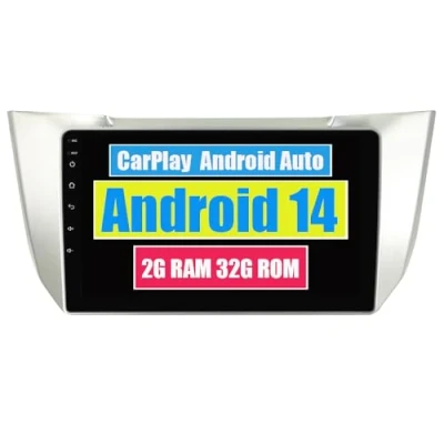 Image de RoverOne Autoradio Stéréo pour Lexus RX300 RX330 RX350 RX400H II 2 Toyota Harrier XU30 2003 2009 avec Lecteur Multimédia Android Navigation GPS Écran Tactile Bluetooth WiFi USB Mirror Link