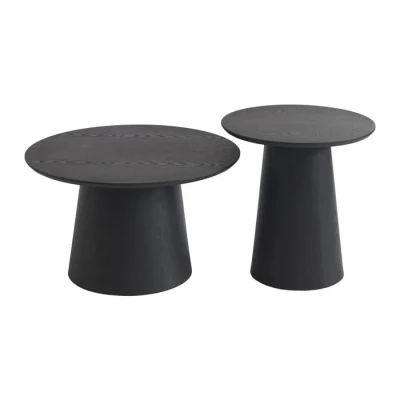 Image de Tables basses gigognes placage chêne Noir PIARI