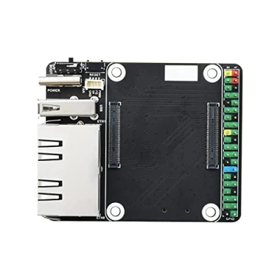 Image de Mini Dual Gigabit Ethernet Base Board pour Raspberry Pi Compute Module 4 CM4, Intégrées ETH/Micro SD/USB Interfaces, Convient évaluer Le CM4 ou être Intégré dans des Produits Finaux