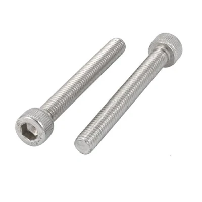 Image de Sourcingmap M6 x 50 mm Filetage à gauche en acier inoxydable 304 Hex Socket Cap Vis tête 2 pcs