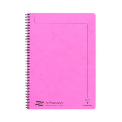 Image de Clairefontaine 3084Z Un Cahier à Spirale Notemakers Europa Fuchsia A4 21x29,7 cm 120 Pages Détachables Lignées Papier Blanc 90 g Couverture Carte Lustrée
