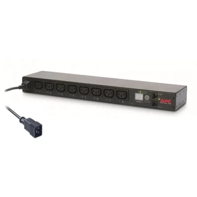 Image de APC Bandeau de prises AP7921B Distribution d&#039;alimentation (commutée, 1U, 208/230 V, 8 Sorties C13; IEC C20)