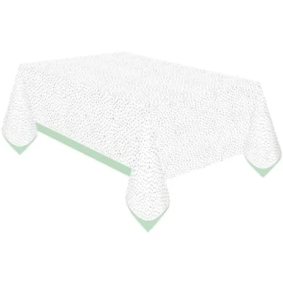 Image de Tablecover Hello Baby Paper 120 x 180 cm, Nappe pour la Naissance de Bébé, Reception, en Papier