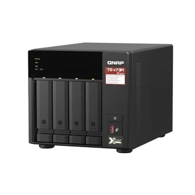 Image de Qnap TS 473A NAS Turbo Station 4 Baies (AMD Ryzen™ Embedded V1500B cœurs/8 Threads 2,2 GHz 8 Go de RAM DDR4 2xRJ 45 2,5 GbE Port LAN) Bundle 24 to avec disques durs WD Red Plus 6