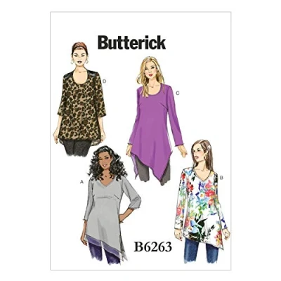 Image de Butterick Patterns 6263 KK Tailles 26 W/28/30 W/32 W Tunique pour Femme
