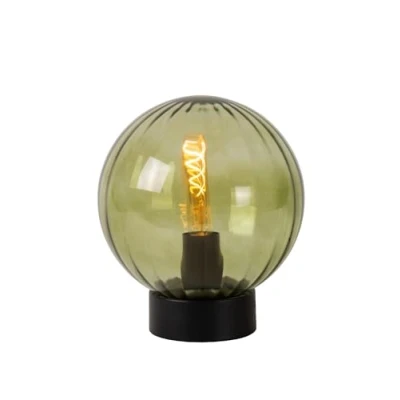 Image de Lucide Lampe à poser Monsaraz, vert, Ø 25 cm, verre, E27