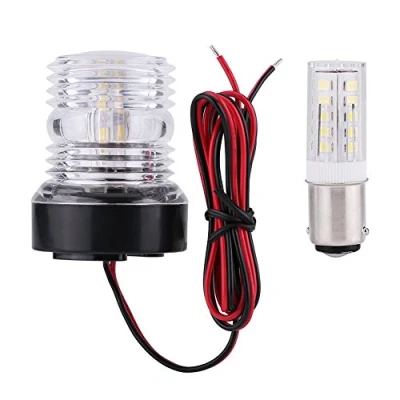 Image de la lumière d&#039;ancre de bateau, 12V 360 marine imperméable navigation yacht bateau LED a mené signal feu
