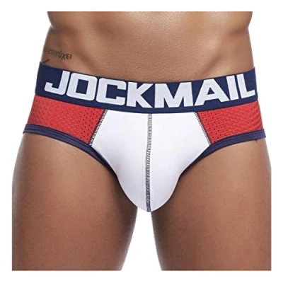 Image de JOCKMAIL Sous vêtement sexy en maille respirante pour homme, Rouge, L